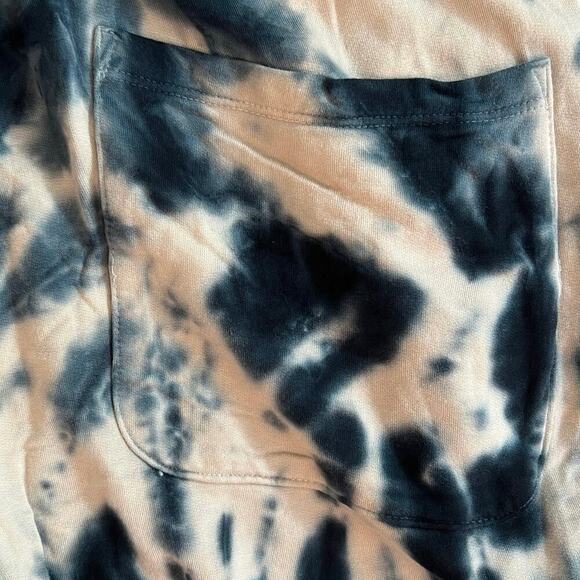Young Fabulous & Broke Tie Dye Navy & Cream Soft Sweatpants Joggers Size L - Picture 7 of 10